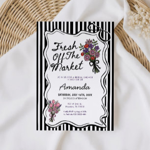 Whimsical Fresh Off The Market Bridal Shower  Invitation