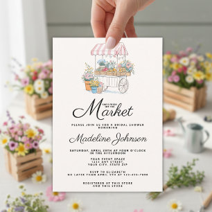 Whimsical Fresh Off The Market Bridal Shower  Invitation