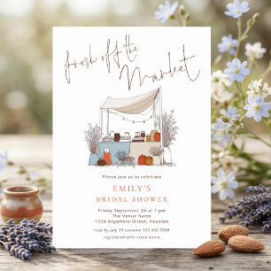 Whimsical Fresh off the Market Bridal Shower Invitation