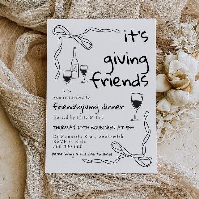 Whimsical Friendsgiving Dinner Invite (Creator Uploaded)