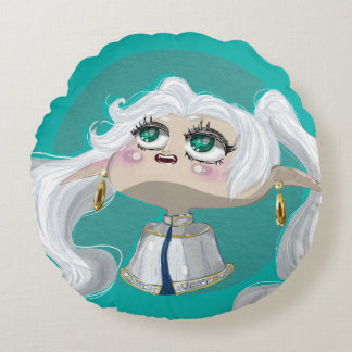 Whimsical Frieren Round Cushion