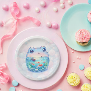 Whimsical Frog Adventure Birthday Paper Plate