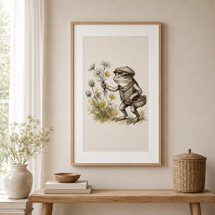 Whimsical Frog Glossy Poster