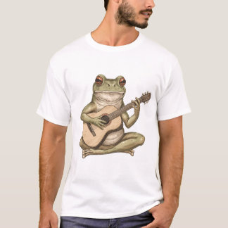 Whimsical Frog Playing Acoustic Guitar T-Shirt