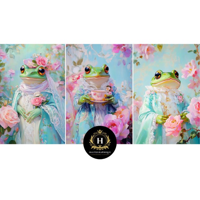 Whimsical Frog Prince Wrapping Paper Sheets (Creator Uploaded)