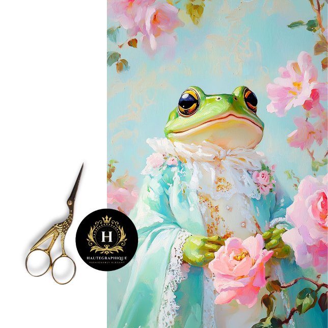 Whimsical Frog Princess Floral Art Decoupage Tissue Paper (Creator Uploaded)