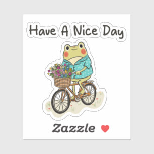 Whimsical Frog Riding A Bike Illustration
