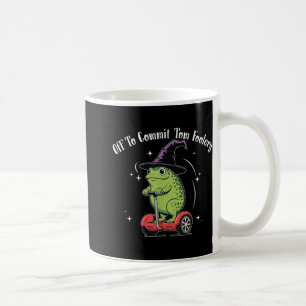 Whimsical Frog Wizard Off To Commit Tom Foolery Fr Coffee Mug