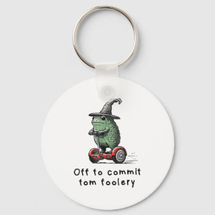 Whimsical Frog Wizard Off To Commit Tom Foolery Fr Key Ring