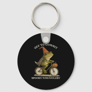 Whimsical Frog Wizard Off To Commit Tom Foolery Fr Key Ring