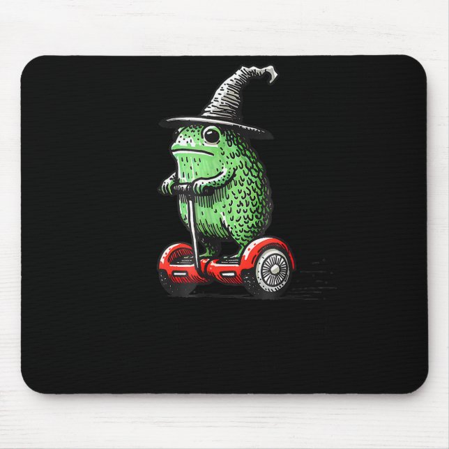 Whimsical Frog Wizard Off To Commit Tom Foolery Fr Mouse Pad (Front)