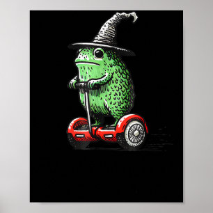 Whimsical Frog Wizard Off To Commit Tom Foolery Fr Poster
