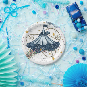 Whimsical Fun Circus Birthday Paper Plate