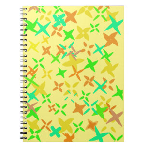whimsical fun freeflow design in autumn colours  notebook