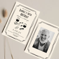 Whimsical Funky Whiskey Cigar 50th Birthday