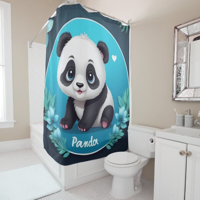 Whimsical Funny Animal Shower Curtains (In Situ)