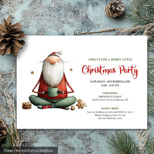 Whimsical Funny Santa Classic Christmas Invitation
