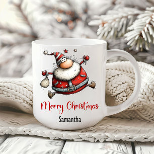 Whimsical Funny Santa Claus Humour Coffee Mug