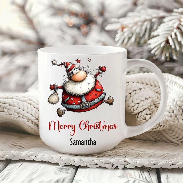Whimsical Funny Santa Claus Humour Coffee Mug (Whimsical Funny Santa Claus Humor Coffee Mug)