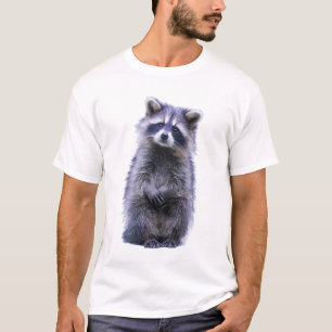 Whimsical Furry Racoon Illustration Men T-Shirt