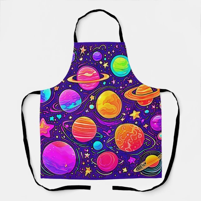 Whimsical Galaxy in Soft Hues Apron (Front)