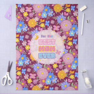 Whimsical Garden Birds & Butterflies Best Mum Ever Tissue Paper
