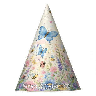 Whimsical Garden Cute Butterfly Bee Ladybug Party Hat