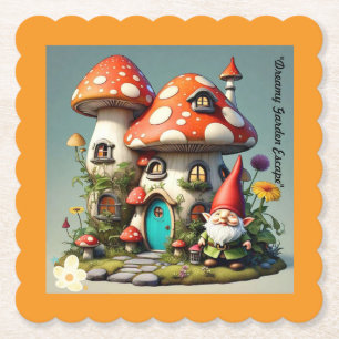 "Whimsical Garden Escape" Paper Coaster
