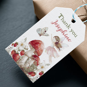 whimsical garden fairies girl birthday  gift tags
