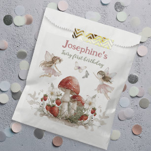 whimsical garden fairy first birthday girl favour bag