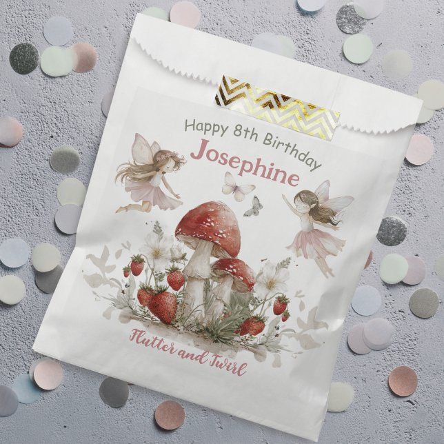 whimsical garden flutter and twirl fairy birthday  favour bag (Creator Uploaded)