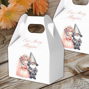 Whimsical Garden Gnome Orange Summer Wedding  Favour Box