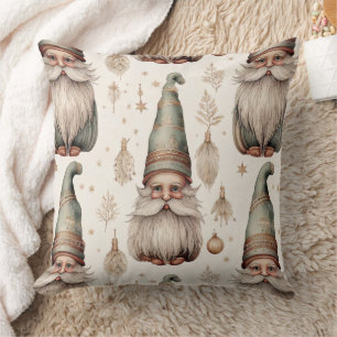 Whimsical Garden Gnomes & Botanical (1) Cushion