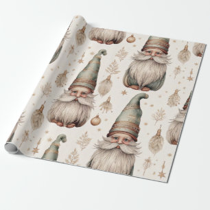 Whimsical Garden Gnomes & Botanical (1) Wrapping Paper