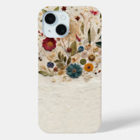 Whimsical Garden Pressed Flowers Bohemian