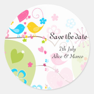 Whimsical Garden "Save the Date" Sticker