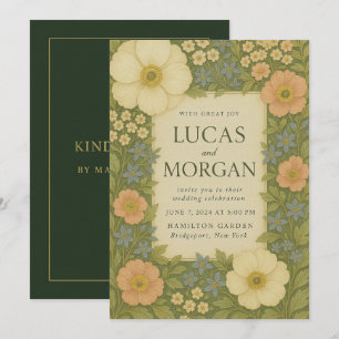 Whimsical Garden Wedding Invitation 