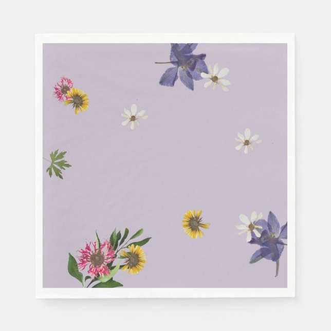 Whimsical Garden Wildflower  Napkin (Front)