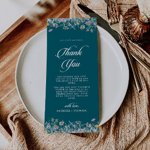 Whimsical Garden Wildflower Thank You Place Card