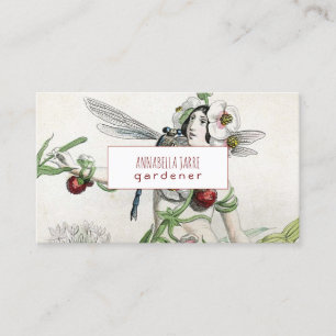 Whimsical Gardener's Landscaper's Delight Floral Business Card