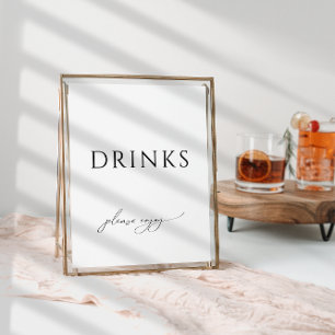 Whimsical Gender Neutral Baby Shower Drinks Sign