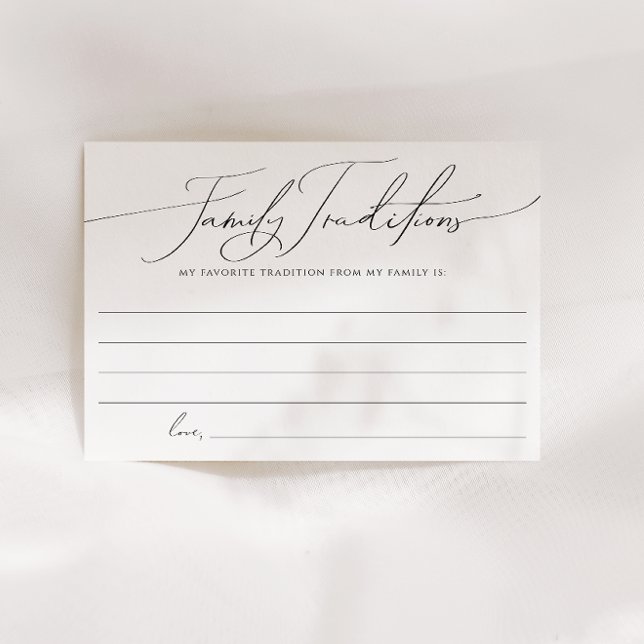 Whimsical Gender Neutral Family Traditions Card (Creator Uploaded)