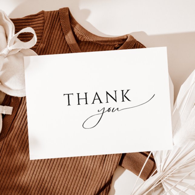 Whimsical Gender Neutral Flat Baby Shower Thank You Card (Creator Uploaded)