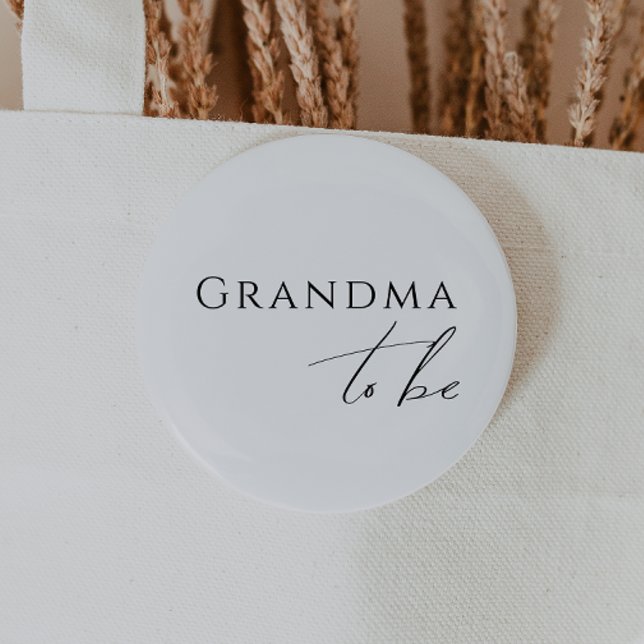 Whimsical Gender Neutral Grandma To Be 6 Cm Round Badge (Creator Uploaded)