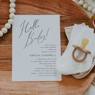 Whimsical Gender Neutral Hello Baby! Baby Shower Invitation