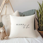 Whimsical Gender Neutral Mama To Be Cushion<br><div class="desc">Introducing our whimsical gender-neutral mama-to-be throw pillow—perfect for any season, whether it's fall, winter, spring, or summer! This pillow has a boho-chic vibe with modern, elegant calligraphy and a minimalist black-and-white design. It's pretty and unique, with a touch of vintage shabby chic, making it perfect for both boys and girls....</div>