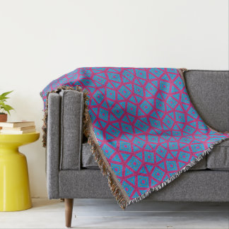 Whimsical Geometric Pattern Throw Blanket