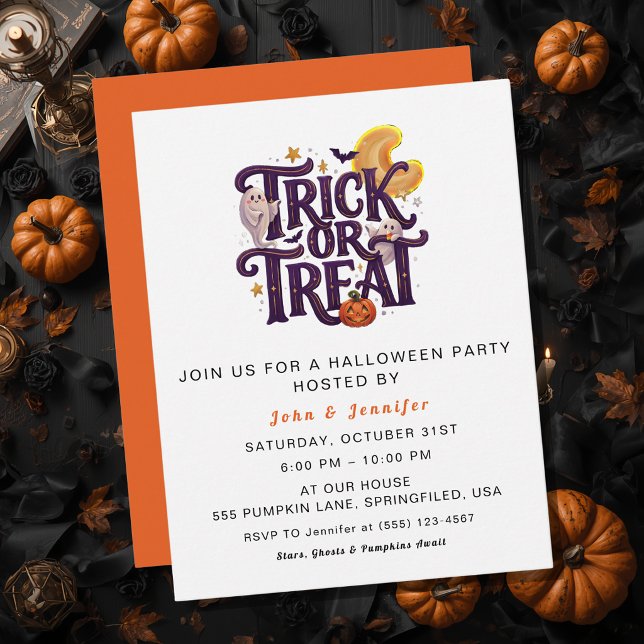 Whimsical Ghosts Halloween Party  Invitation (Creator Uploaded)