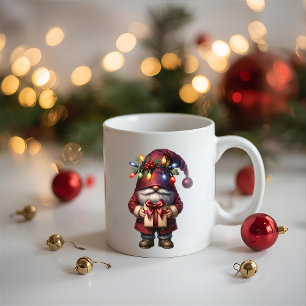 Whimsical Gift Giving Christmas Gnome Coffee Mug