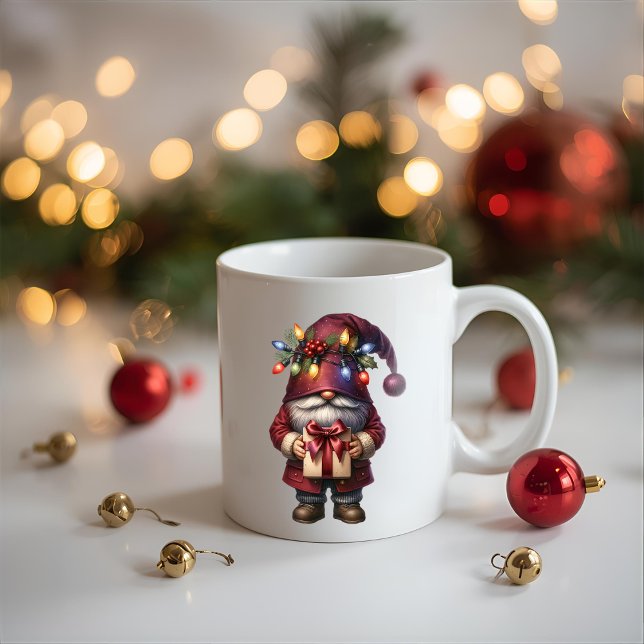 Whimsical Gift Giving Christmas Gnome Coffee Mug (Creator Uploaded)